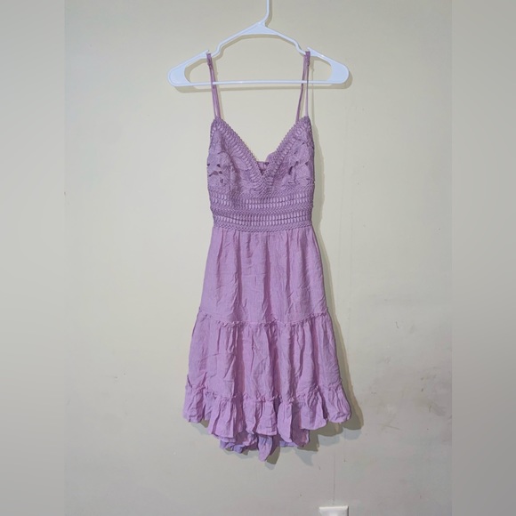 LILAC CROCHET, WRAP TIE, BLACK/ GRAY BODYCON - Picture 5 of 17